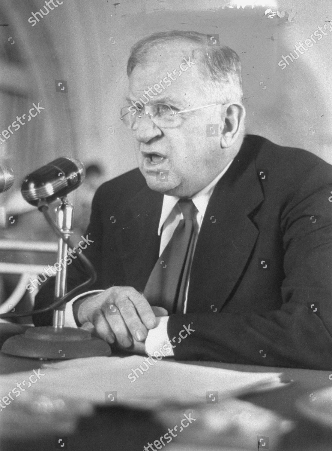 Harold L Ickes Speaking During Democratic Editorial Stock Photo - Stock ...