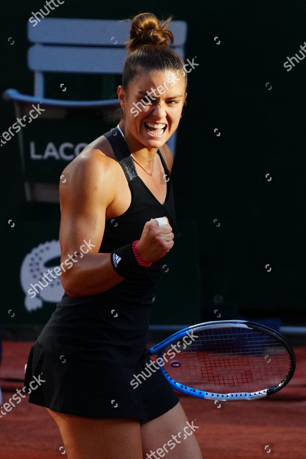 Maria Sakkari Celebrates During Her Semi Editorial Stock Photo - Stock ...