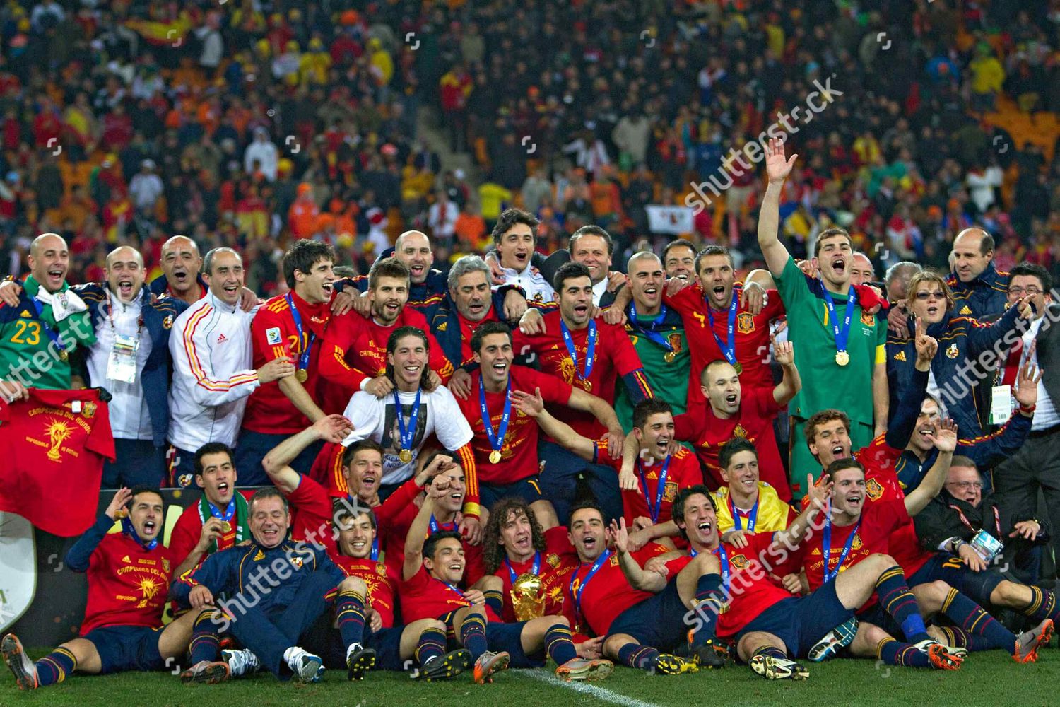 Spain Players Celebrate Winning World Cup Final Editorial Stock Photo Stock Image Shutterstock