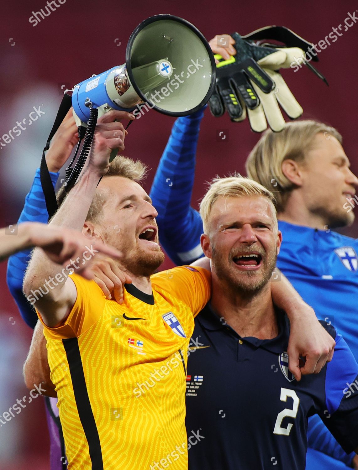 Finland Goalkeeper Lukas Hradecky L Celebrates Editorial Stock Photo ...