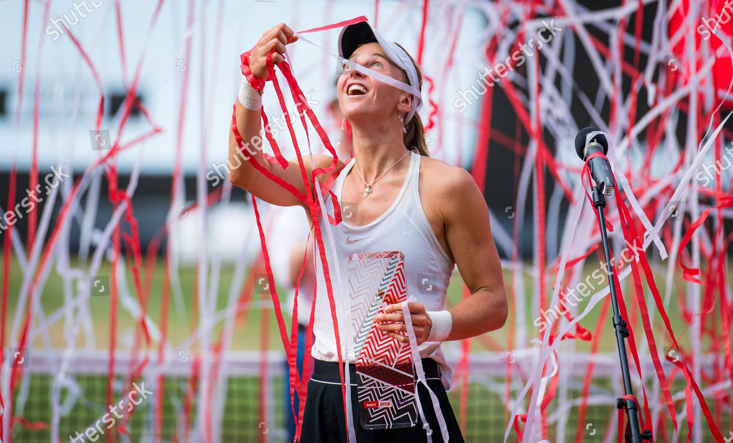 LIUDMILLA SAMSONOVA RUSSIA CHAMPIONS TROPHY AFTER Editorial Stock Photo