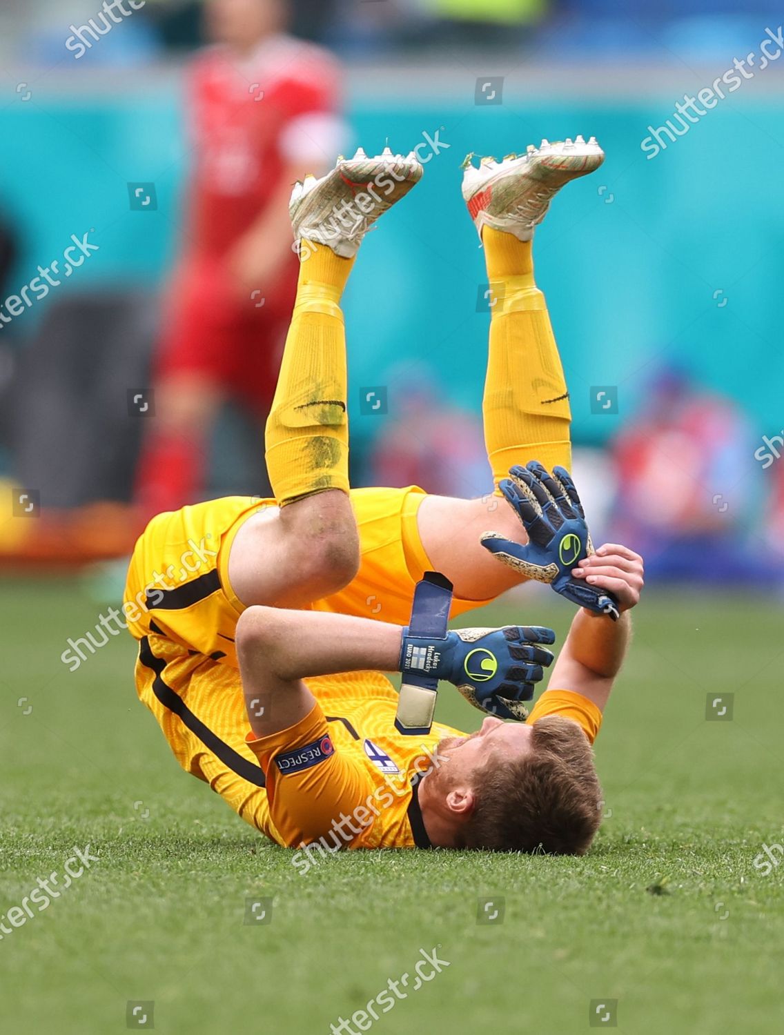 Goalkeeper Lukas Hradecky Finland Reacts After Editorial Stock Photo ...