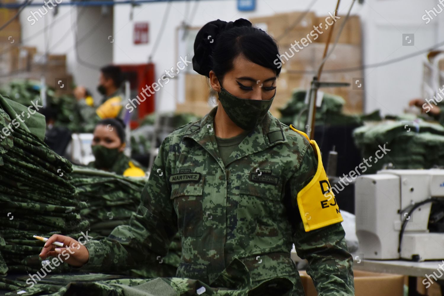 Military Manufactures Uniforms Members Mexican Army Editorial Stock