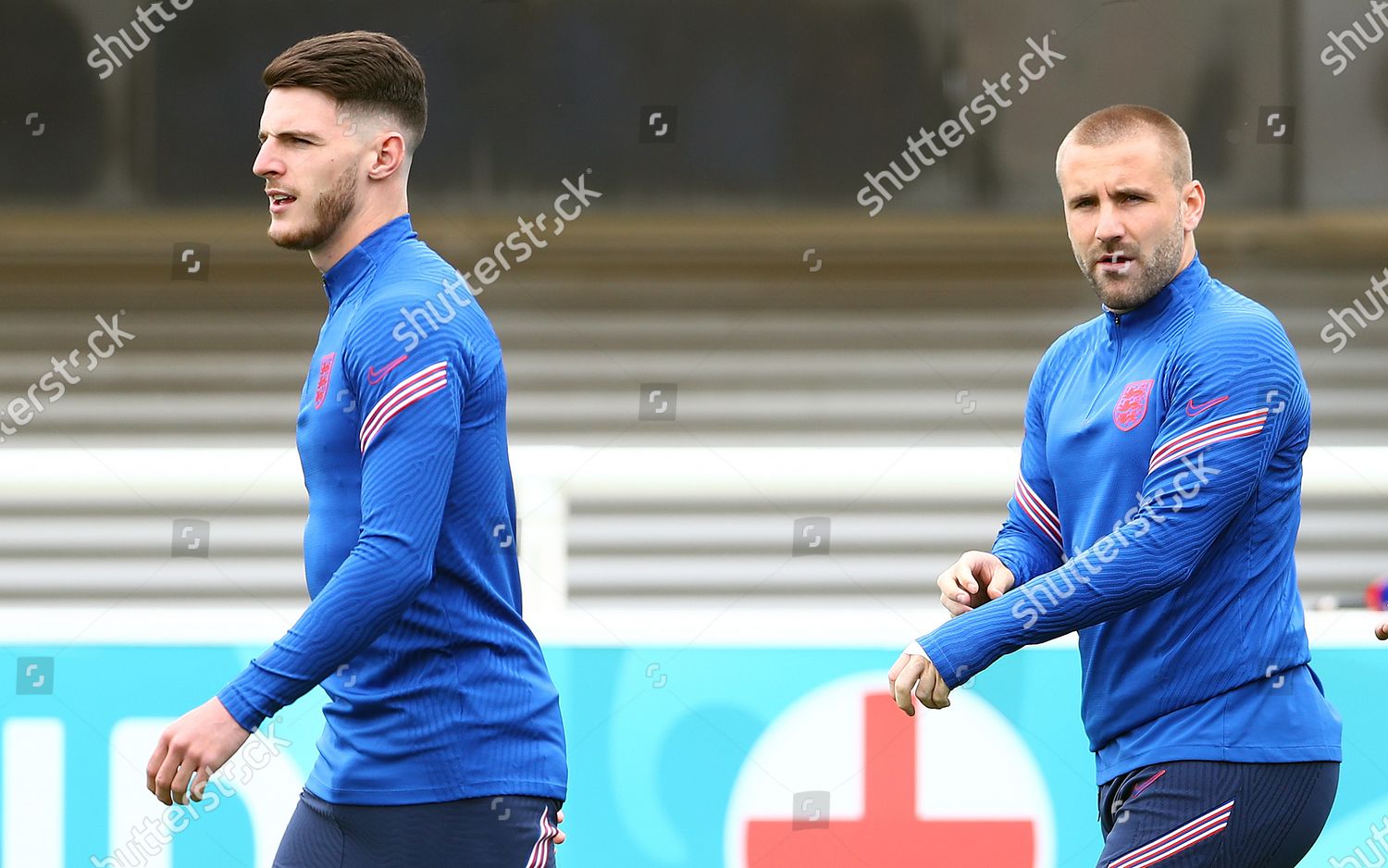 Declan Rice Luke Shaw England Editorial Stock Photo - Stock Image