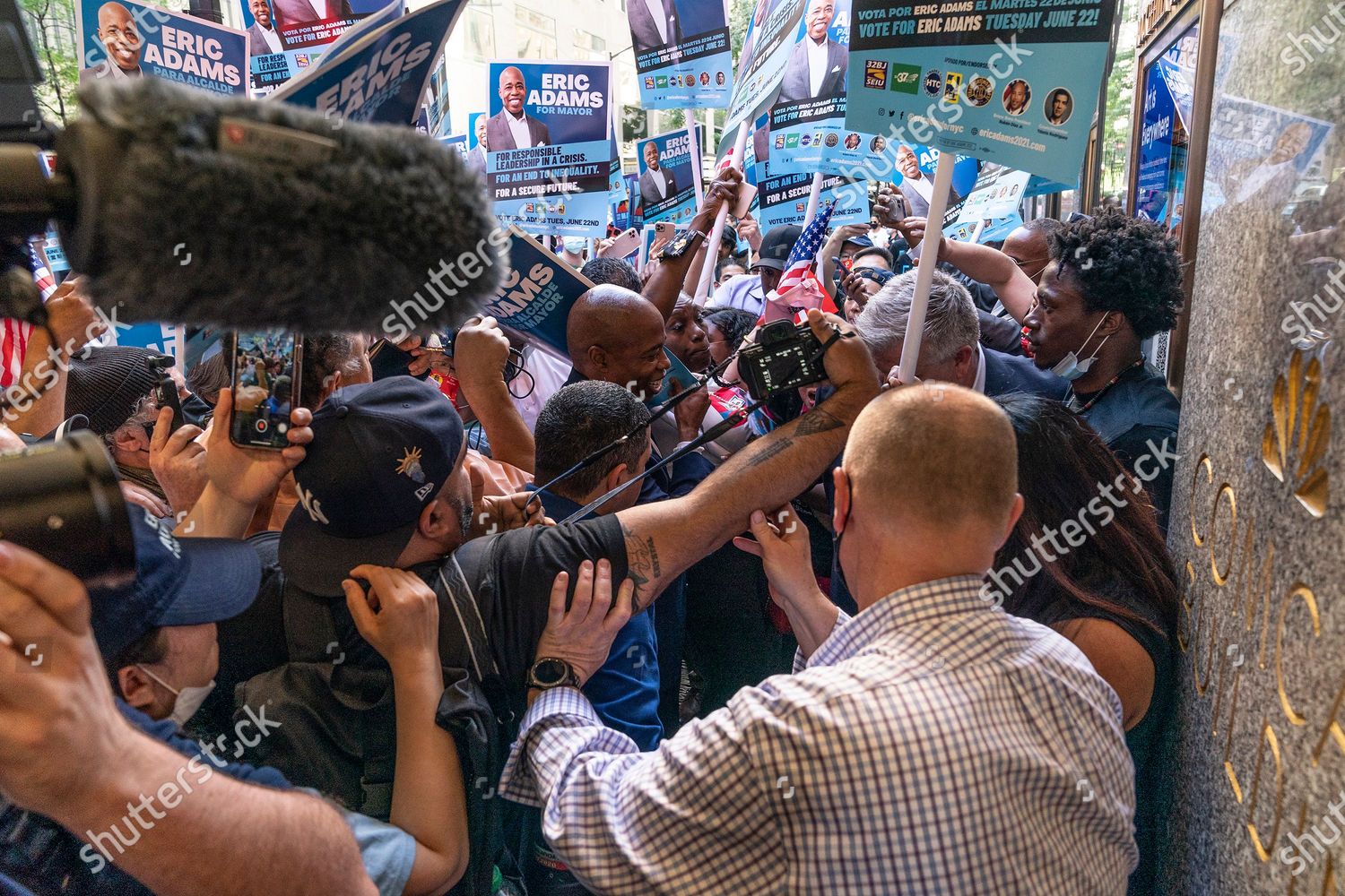 Mayoral Candidate Eric Adams Arrives Debate Editorial Stock Photo ...