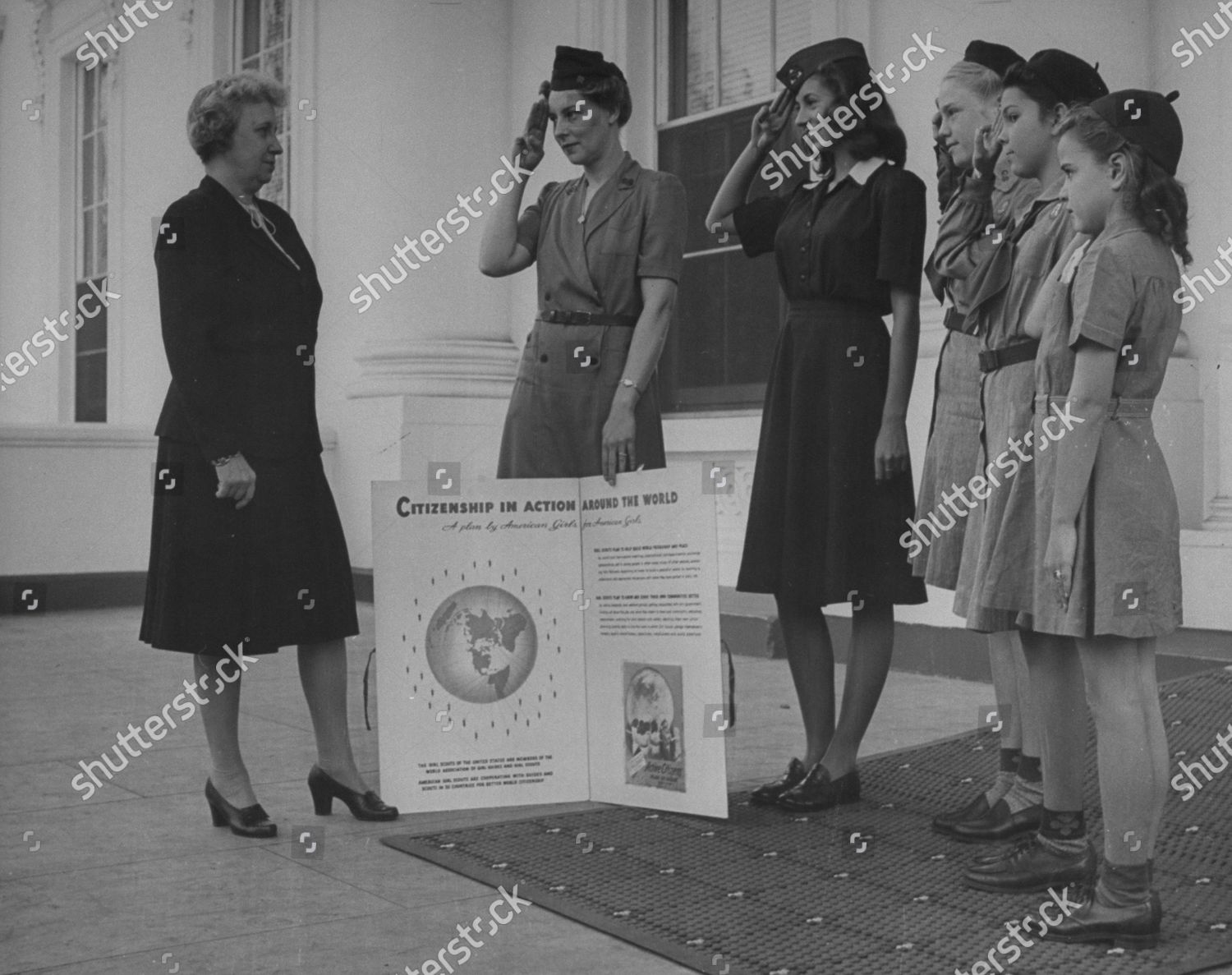 mrs-harry-s-truman-meeting-girl-editorial-stock-photo-stock-image