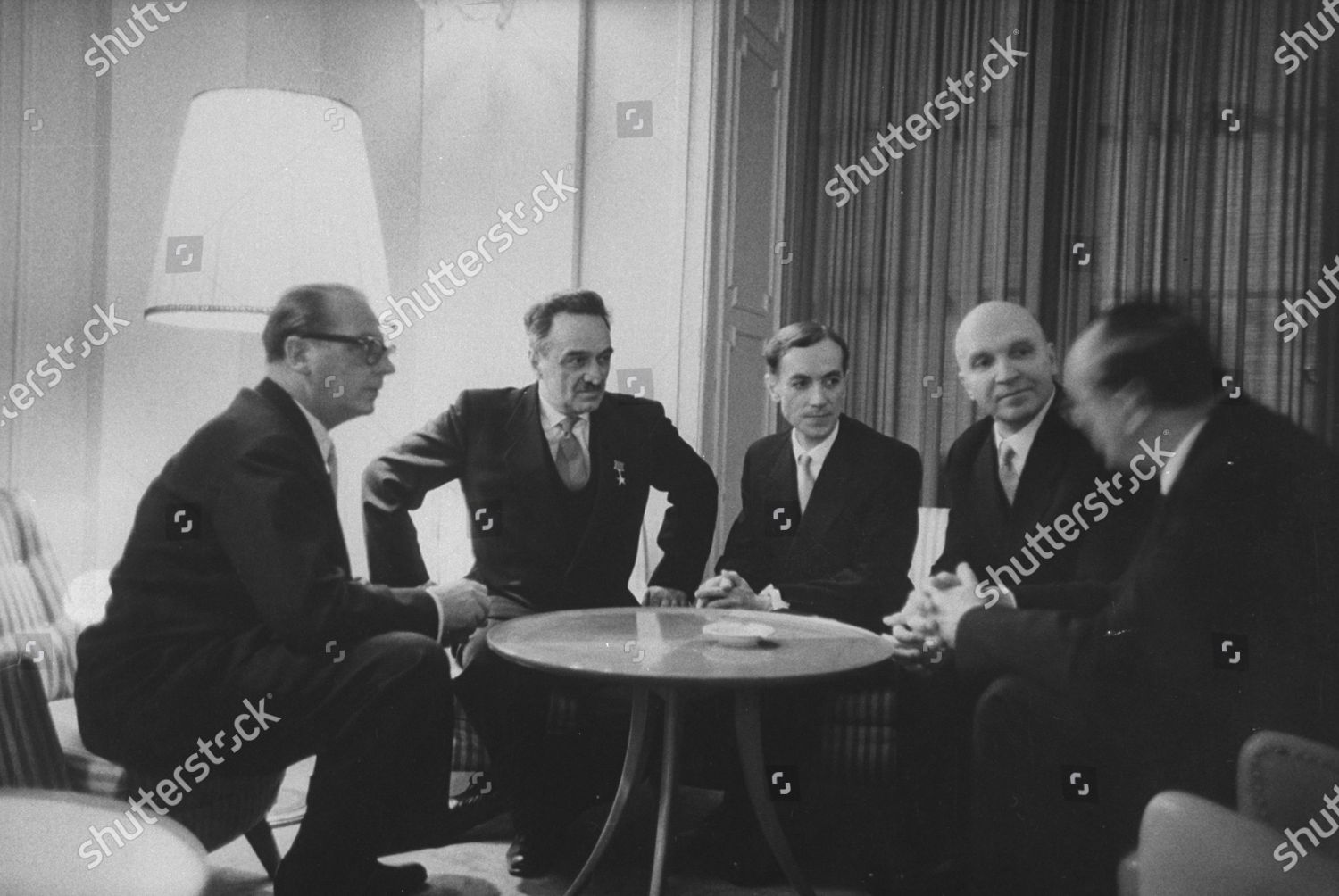 Anastas Mikoyan 2l Heinrich Brentano L Editorial Stock Photo - Stock ...