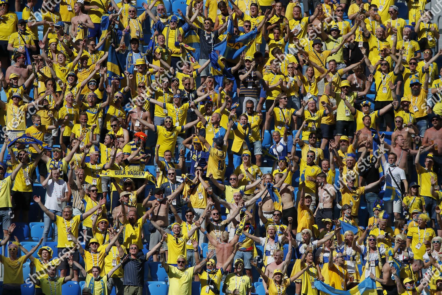Sweden Fans Cheer Their Team Prior Editorial Stock Photo Stock Image