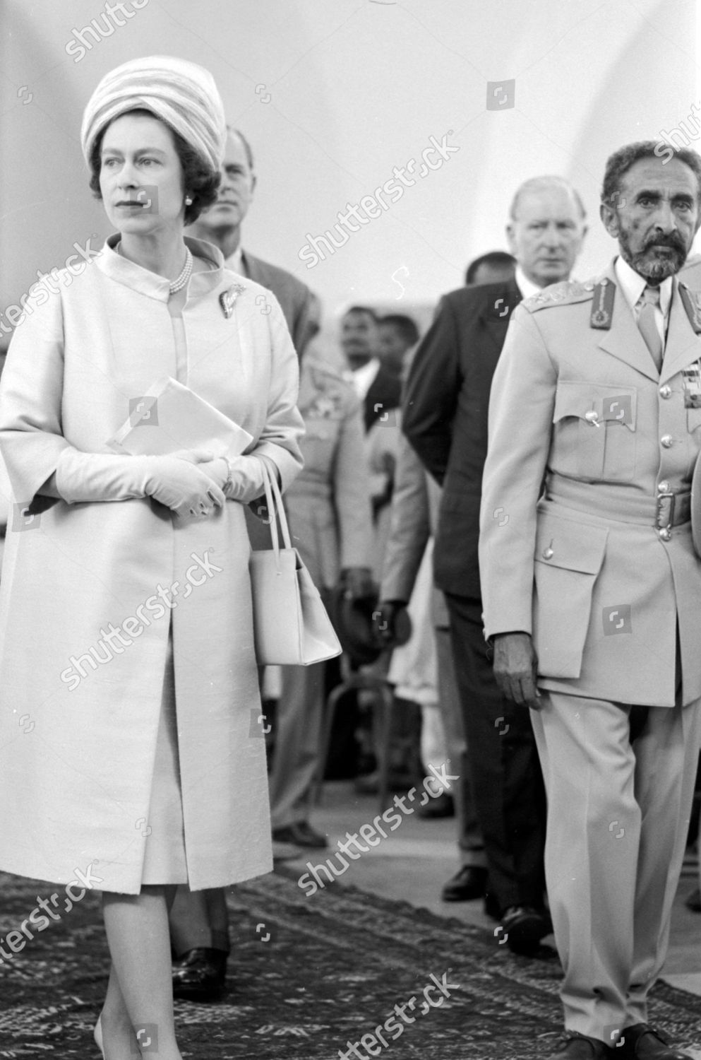 Queen Elizabeth Ii Emperor Haile Selassie Editorial Stock Photo - Stock ...