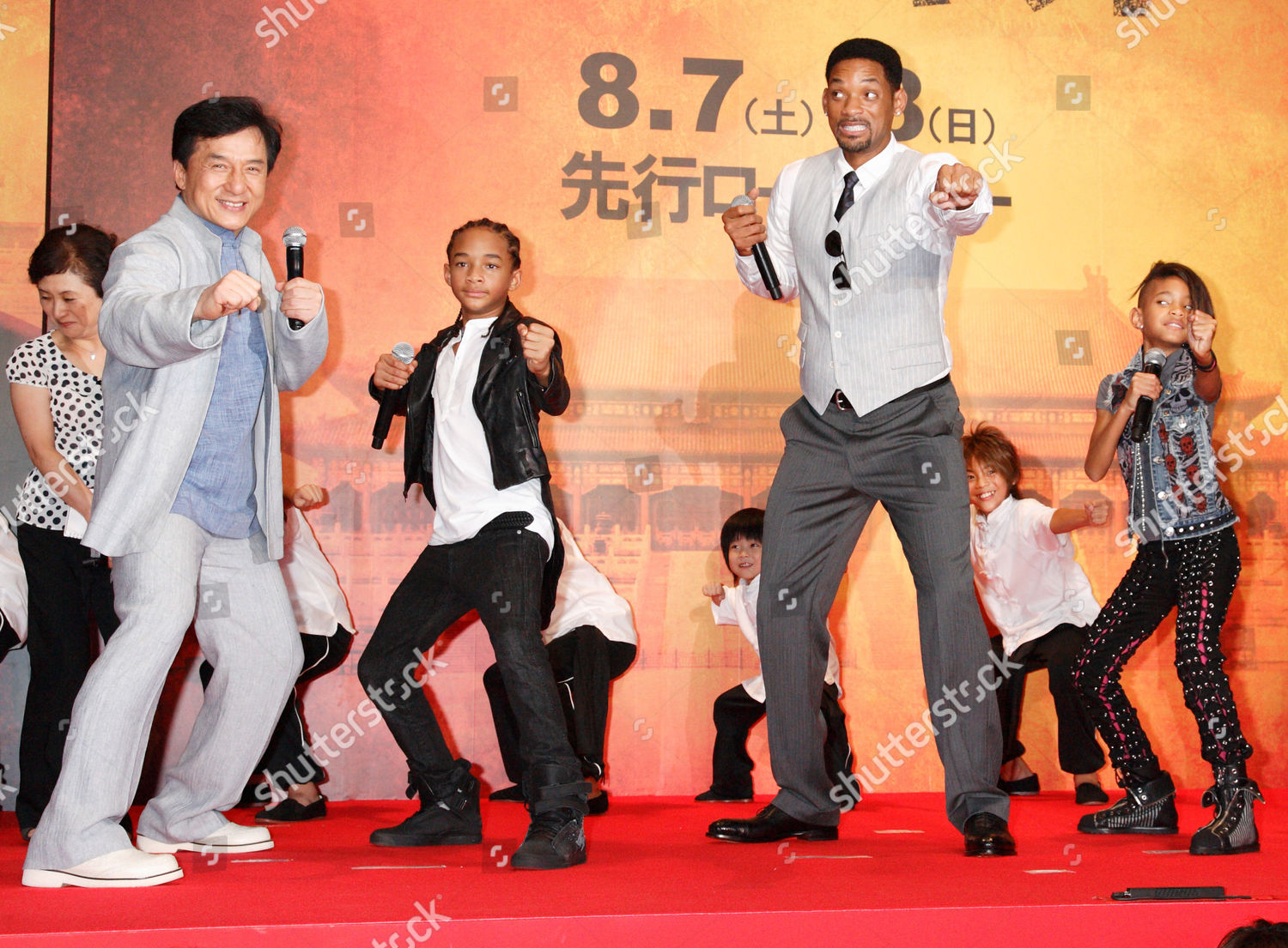 Jackie Chan Jaden Smith Will Smith Editorial Stock Photo - Stock Image