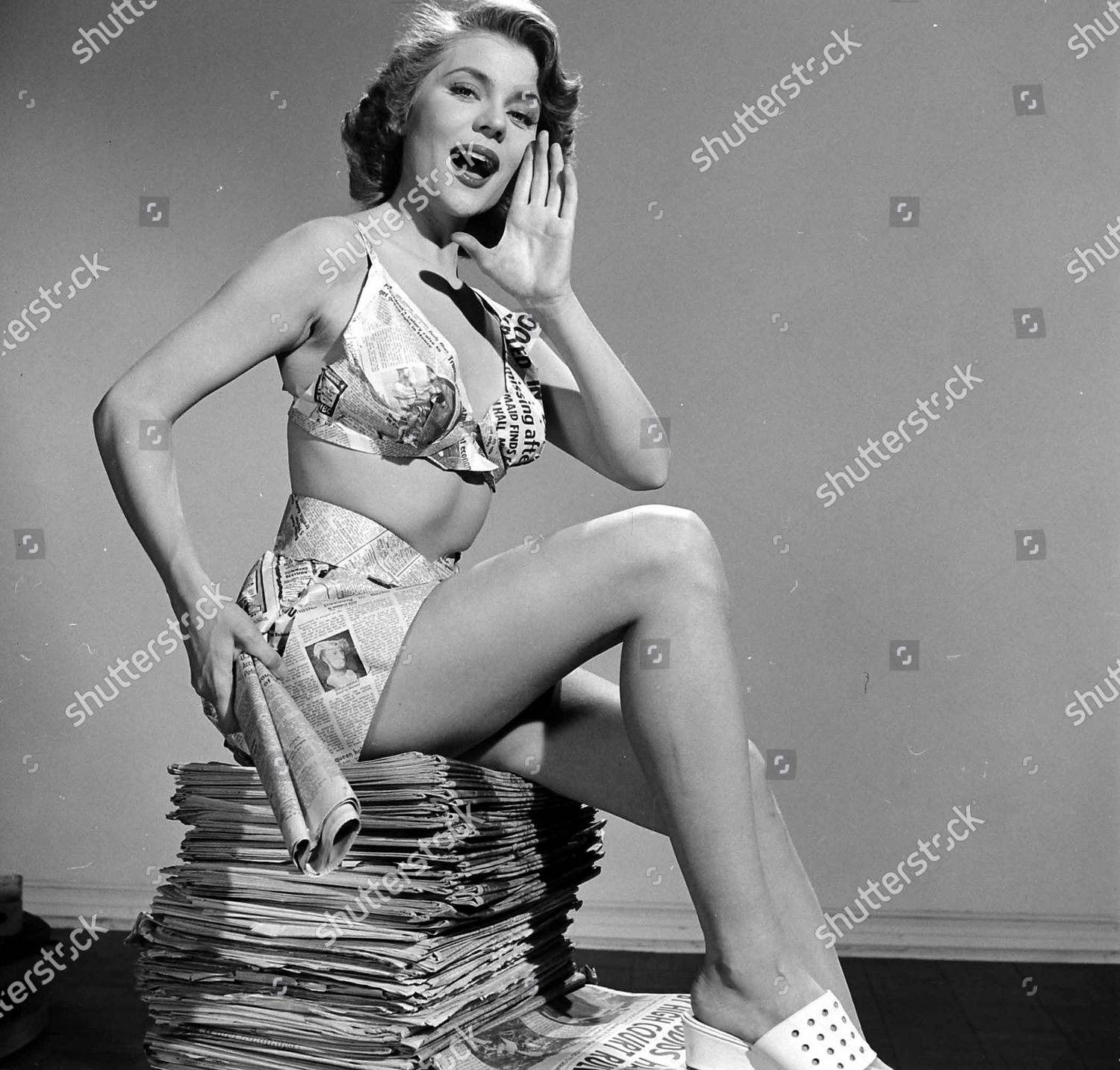 Cheesecake Pin Model Peggy Castle Posing Editorial Stock Photo - Stock 