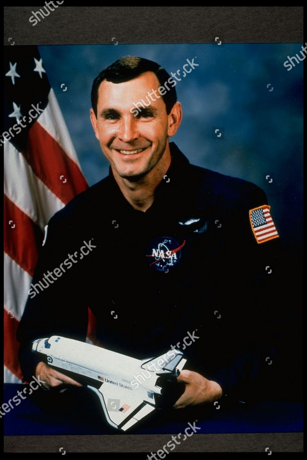 Portrait Astronaut Curtis Brown Holding Model Editorial Stock Photo ...