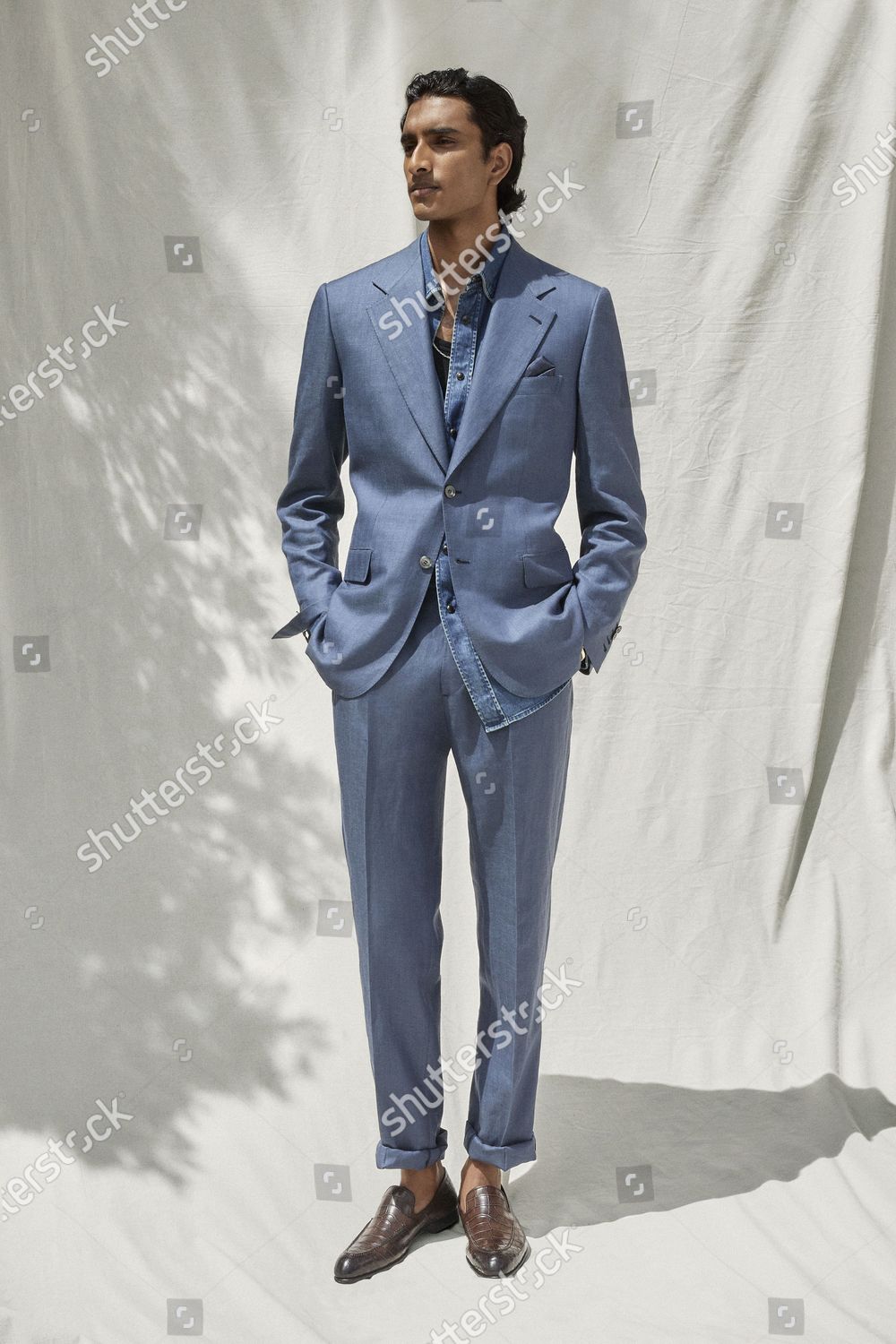 Model Wearing Outfit Mens Ready Wear Editorial Stock Photo - Stock