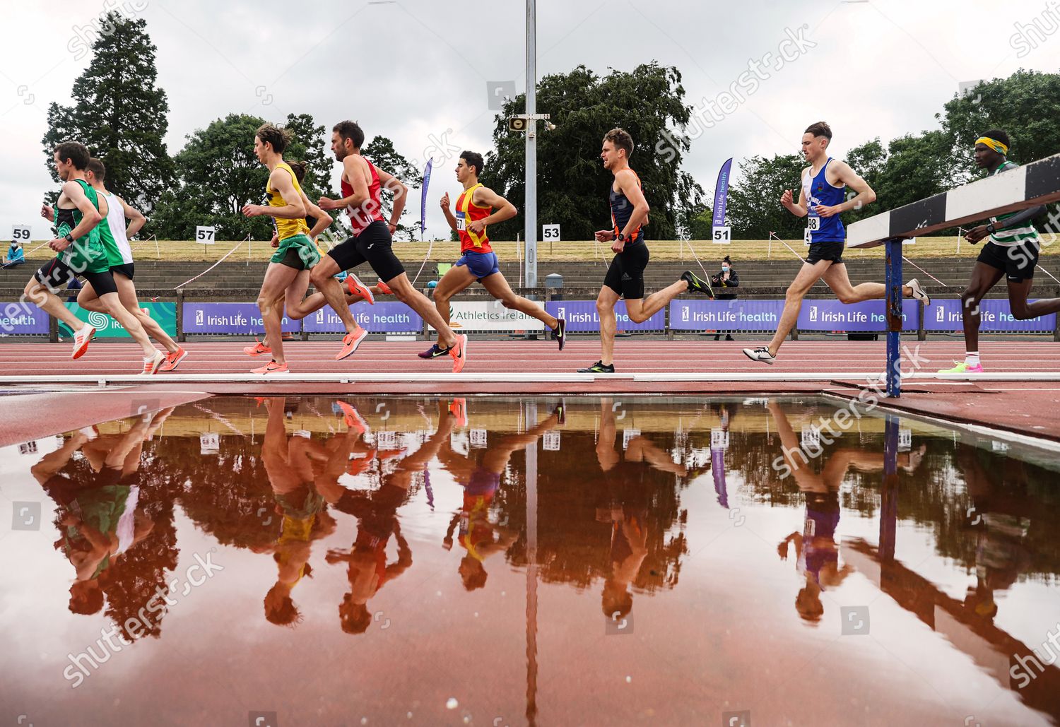 Mens 3000m Steeplechase View Runners Passing Editorial Stock Photo ...