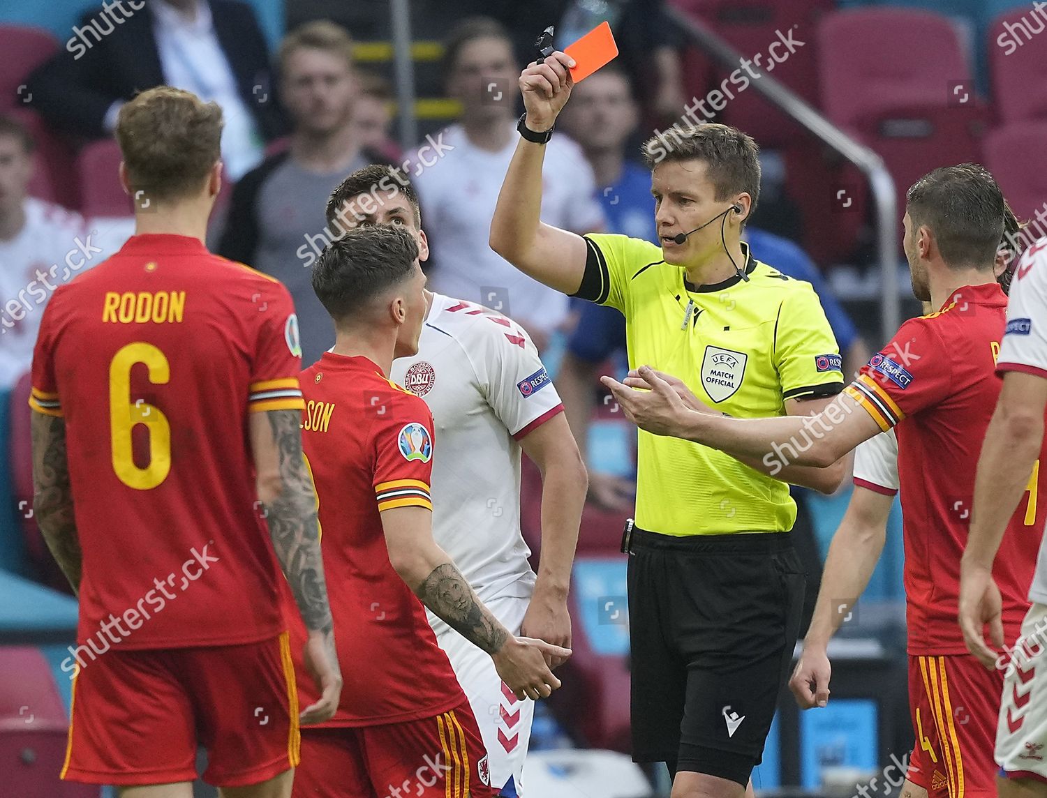 German Referee Daniel Siebert Shows Red Editorial Stock Photo - Stock ...