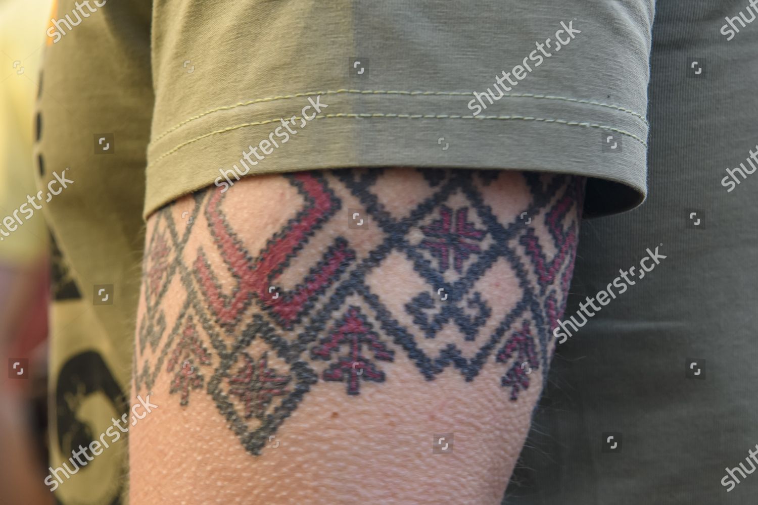 Make tattoo with Ukrainian ornament Shift Kolya Vean Tattoo Brovary Ukraine   rtattoos