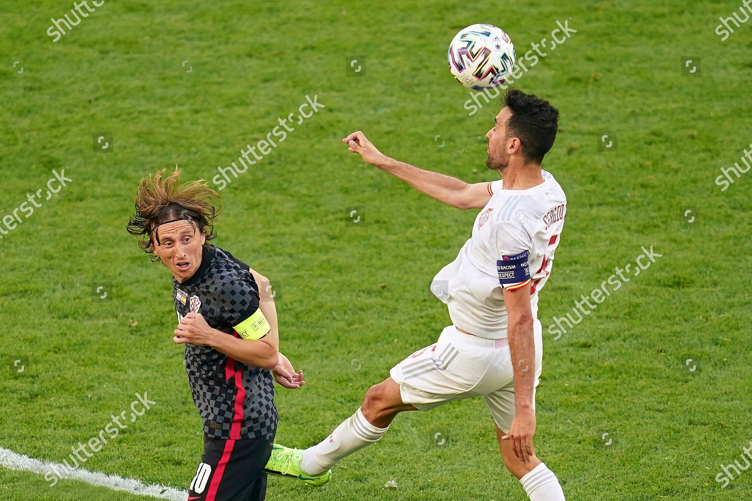 Sergio Busquets Spain Luka Modric Croatia Editorial Stock Photo Stock