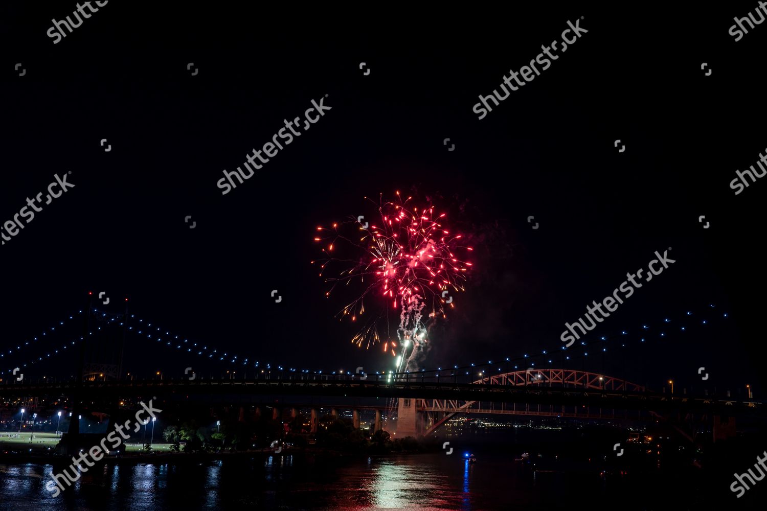 Fireworks Light Above Robert F Kennedy Editorial Stock Photo Stock