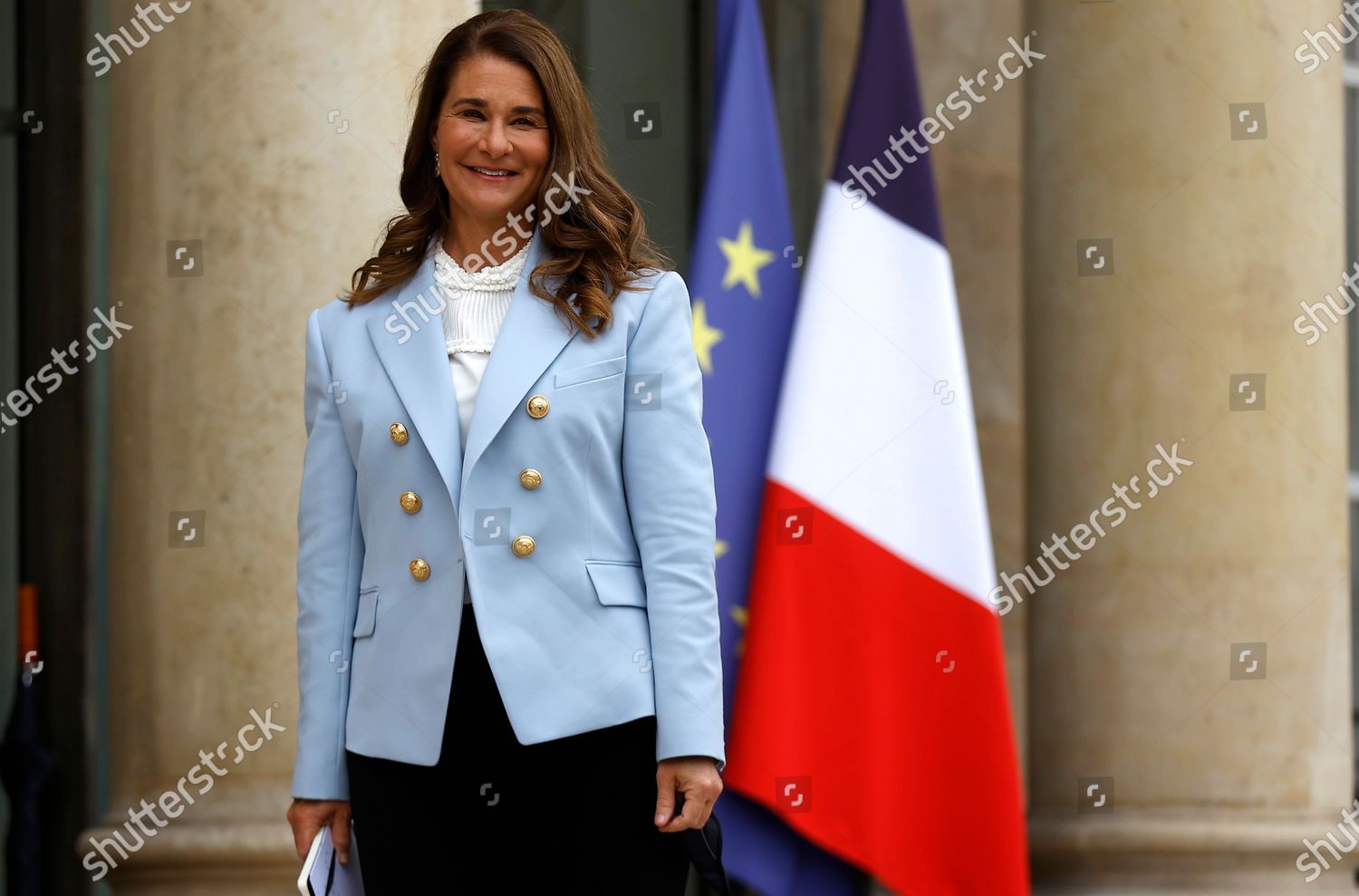 Melinda Gates Arrives Meeting French President Editorial Stock Photo