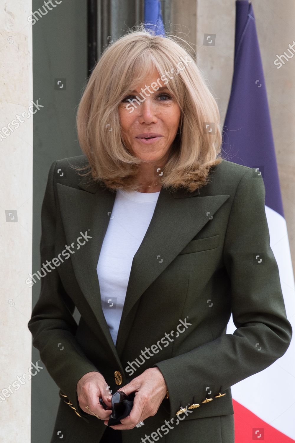 French First Lady Brigitte Macron Posed Elysee Editorial Stock Photo Stock Image Shutterstock