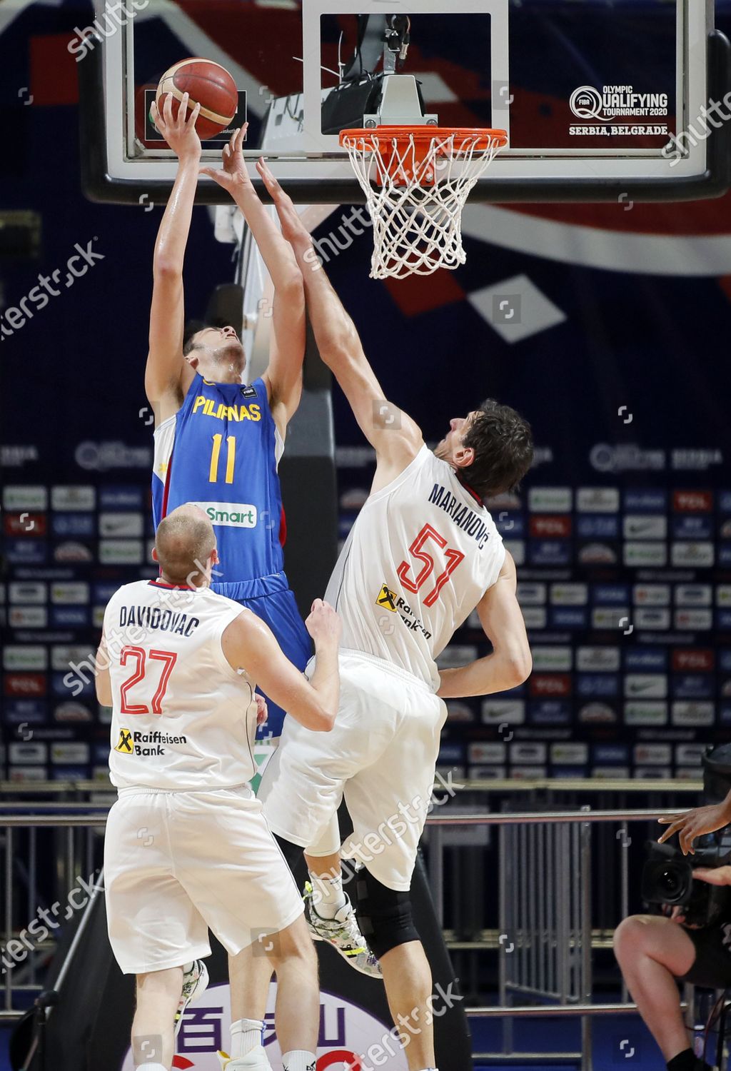 Boban Marjnovic During Fiba Olympic Qualifyng Editorial Stock Photo ...