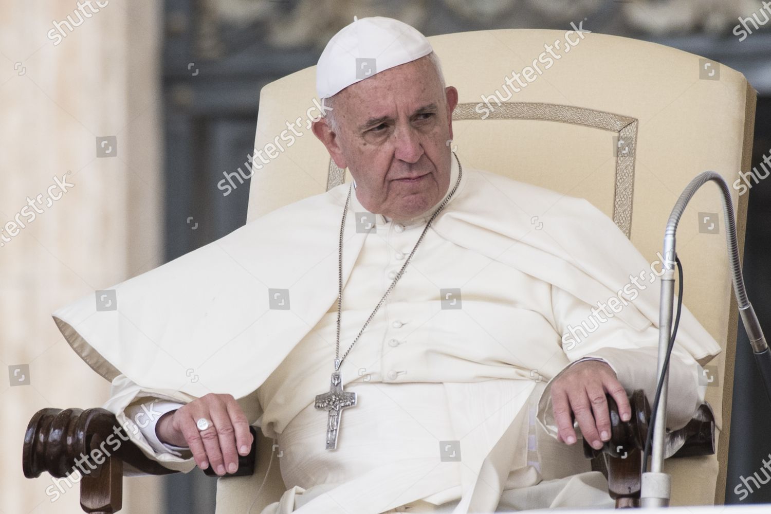 Pope Francis Mantle Blown By Gust Editorial Stock Photo - Stock Image ...