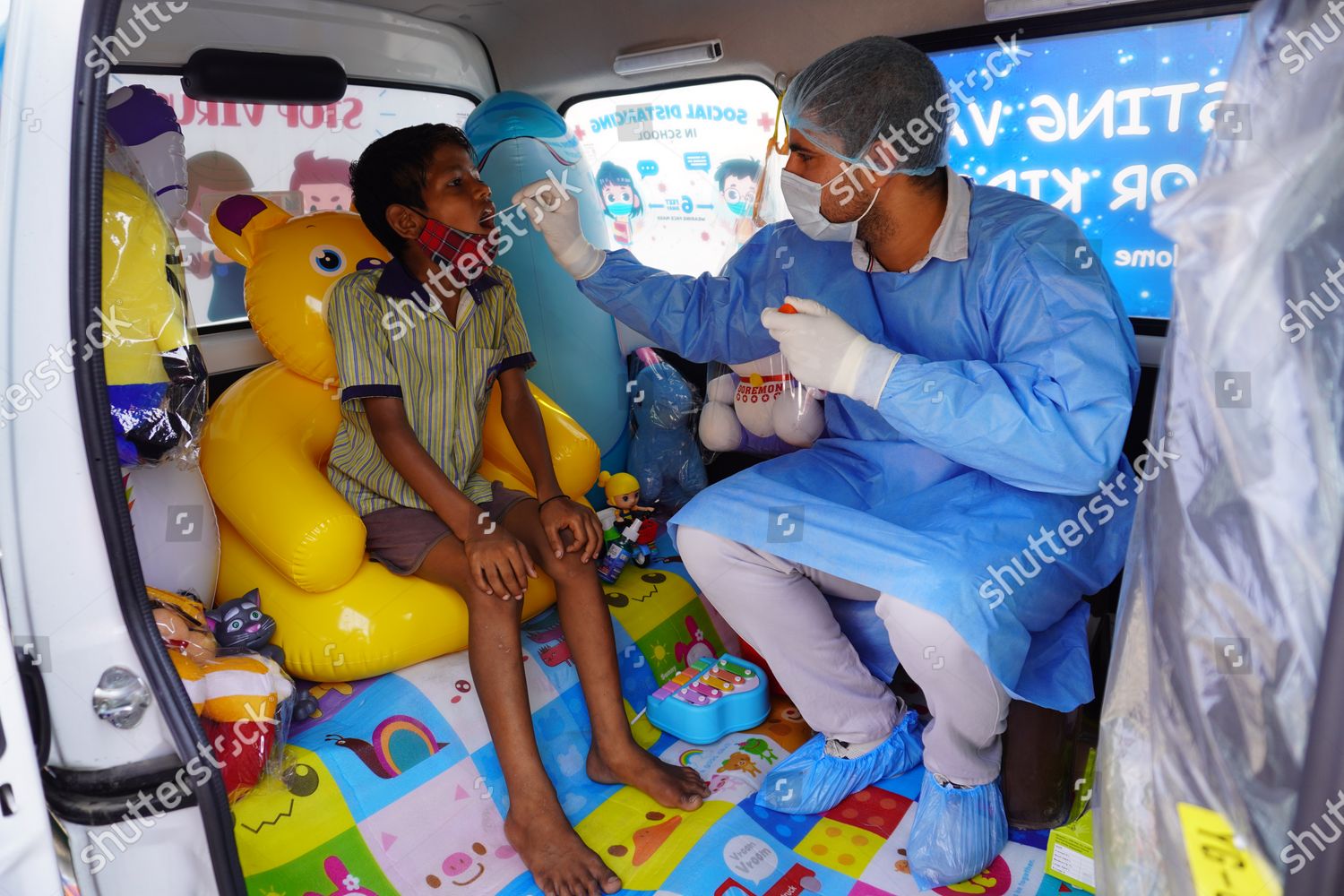 Health Worker Takes Swab Sample Child Editorial Stock Photo Stock 