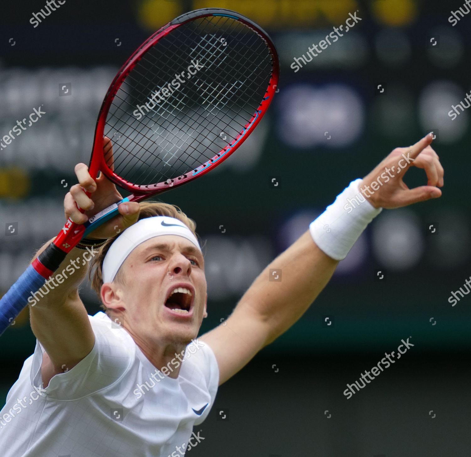 Denis Shapovalov Celebrates During His Quarterfinal Editorial Stock ...