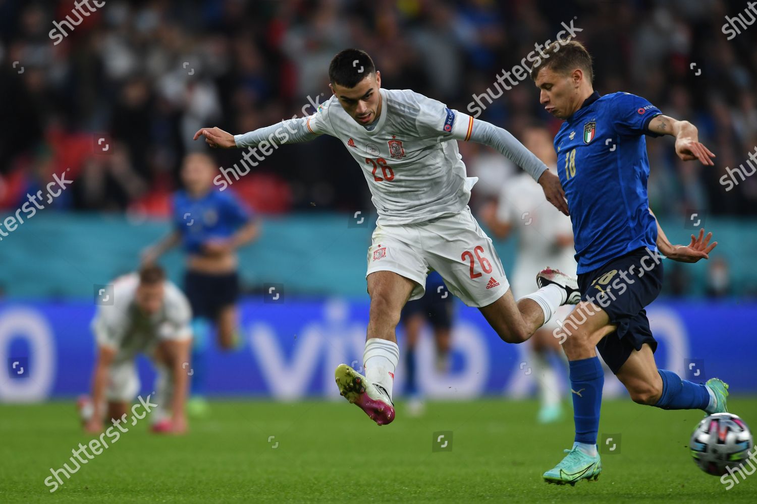 Pedri Gonzalez Lopez Spainnicolo Barella Italy Editorial Stock Photo ...