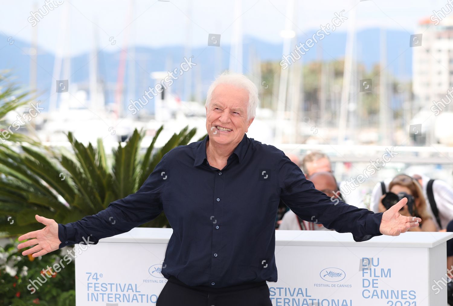 French Actor Andre Dussollier Poses During Editorial Stock Photo