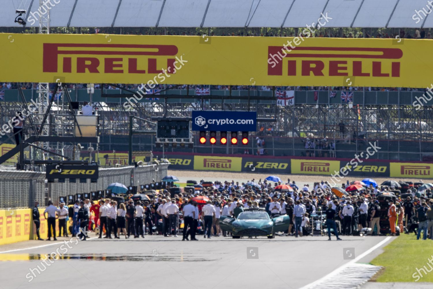 Cars Line On Starting Grid Silverstone Editorial Stock Photo Stock