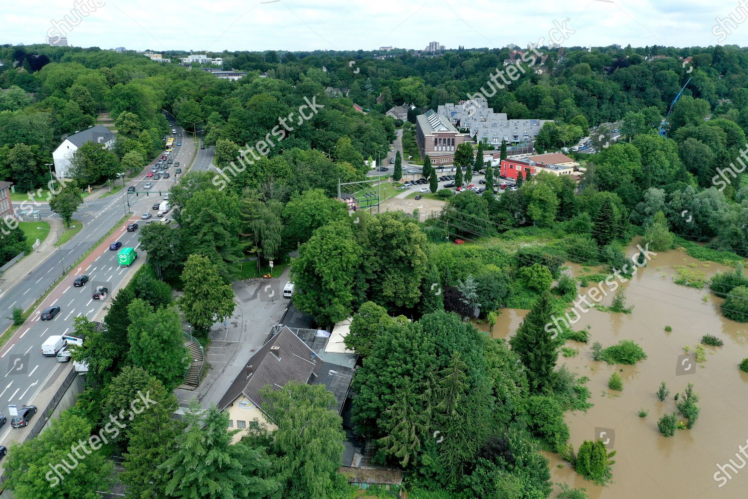 Floods Nrw Heavy Rain Causes Flooding Editorial Stock Photo Stock