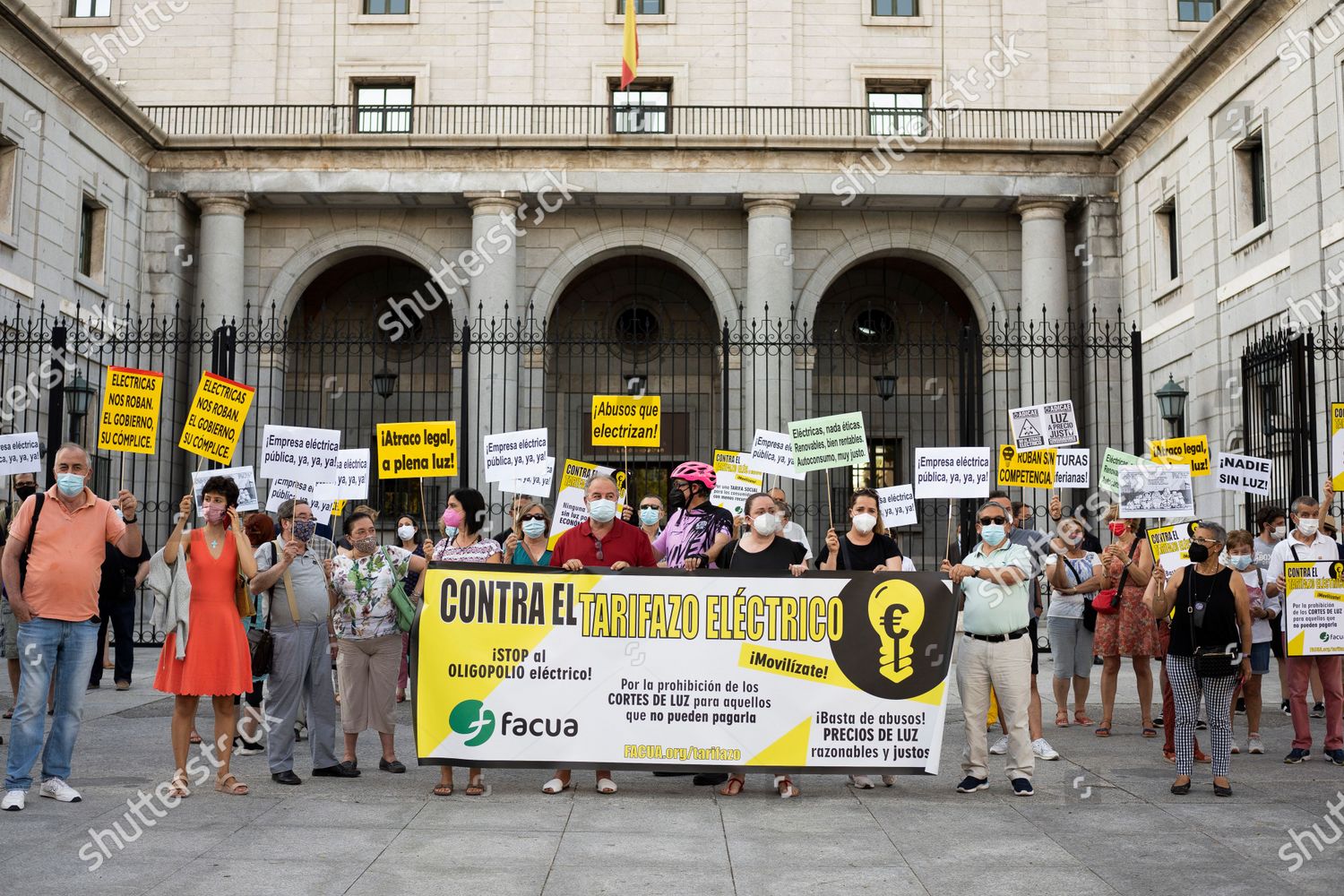 Several People Rally Front Ministry Ecological Editorial Stock Photo ...