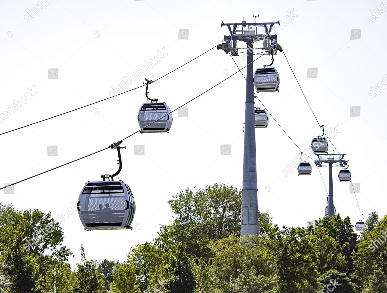 Gondolas Funicular Floriade 2022 850metrelong Funicular Editorial Stock
