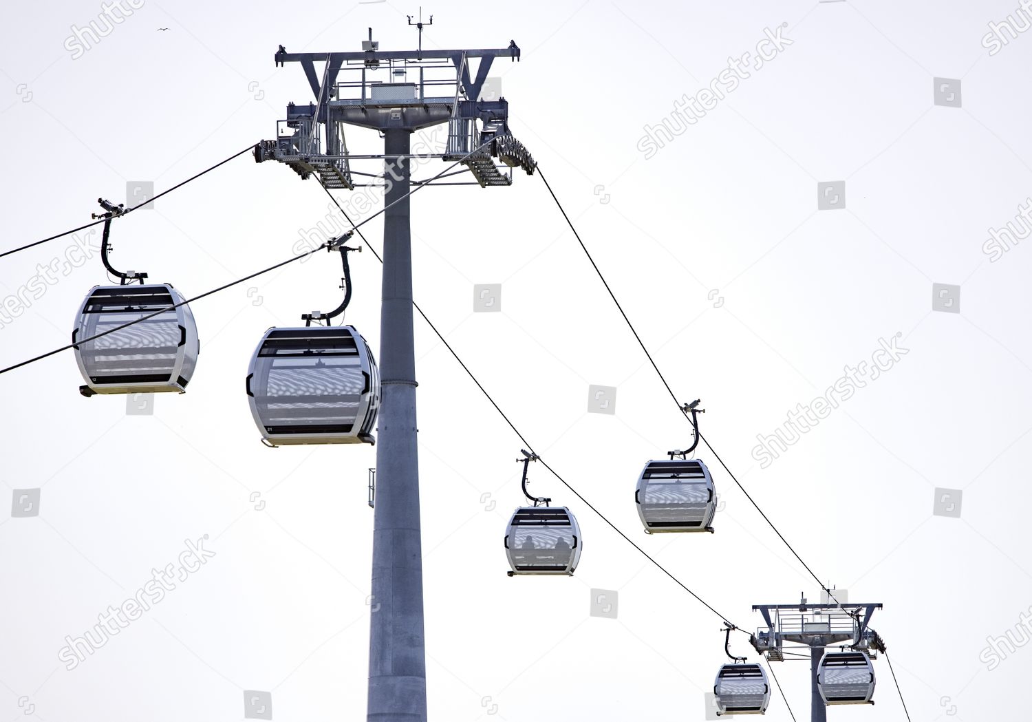 Gondolas Funicular Floriade 2022 850metrelong Funicular Editorial Stock