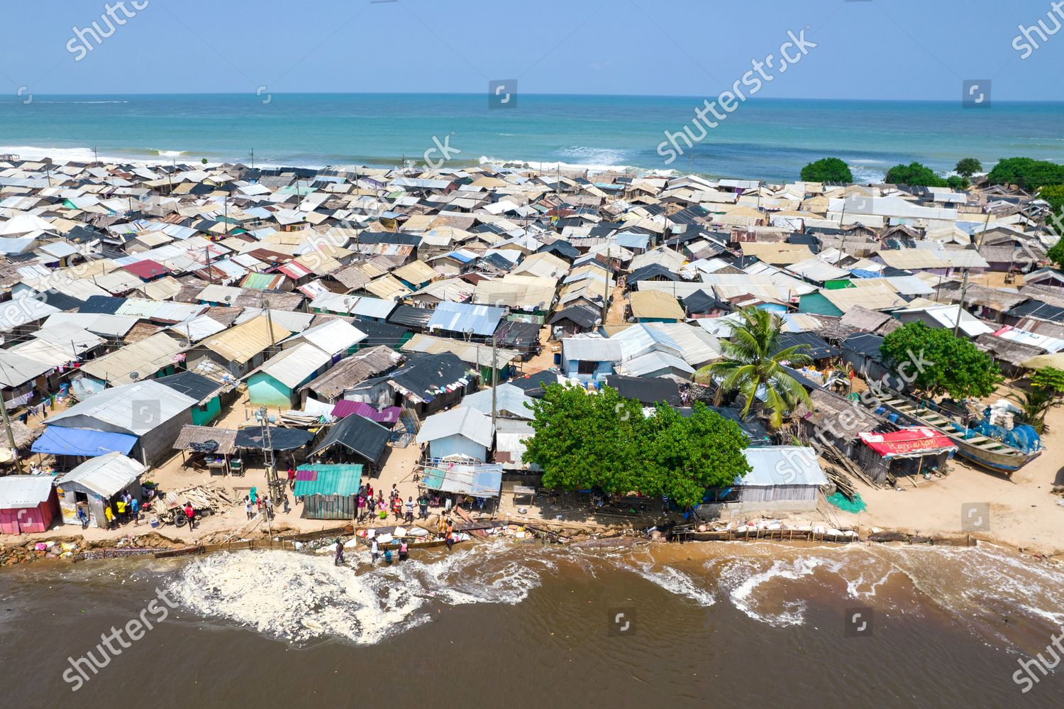 Aerial Photo Shows Residents Akwidaa Old Editorial Stock Photo Stock
