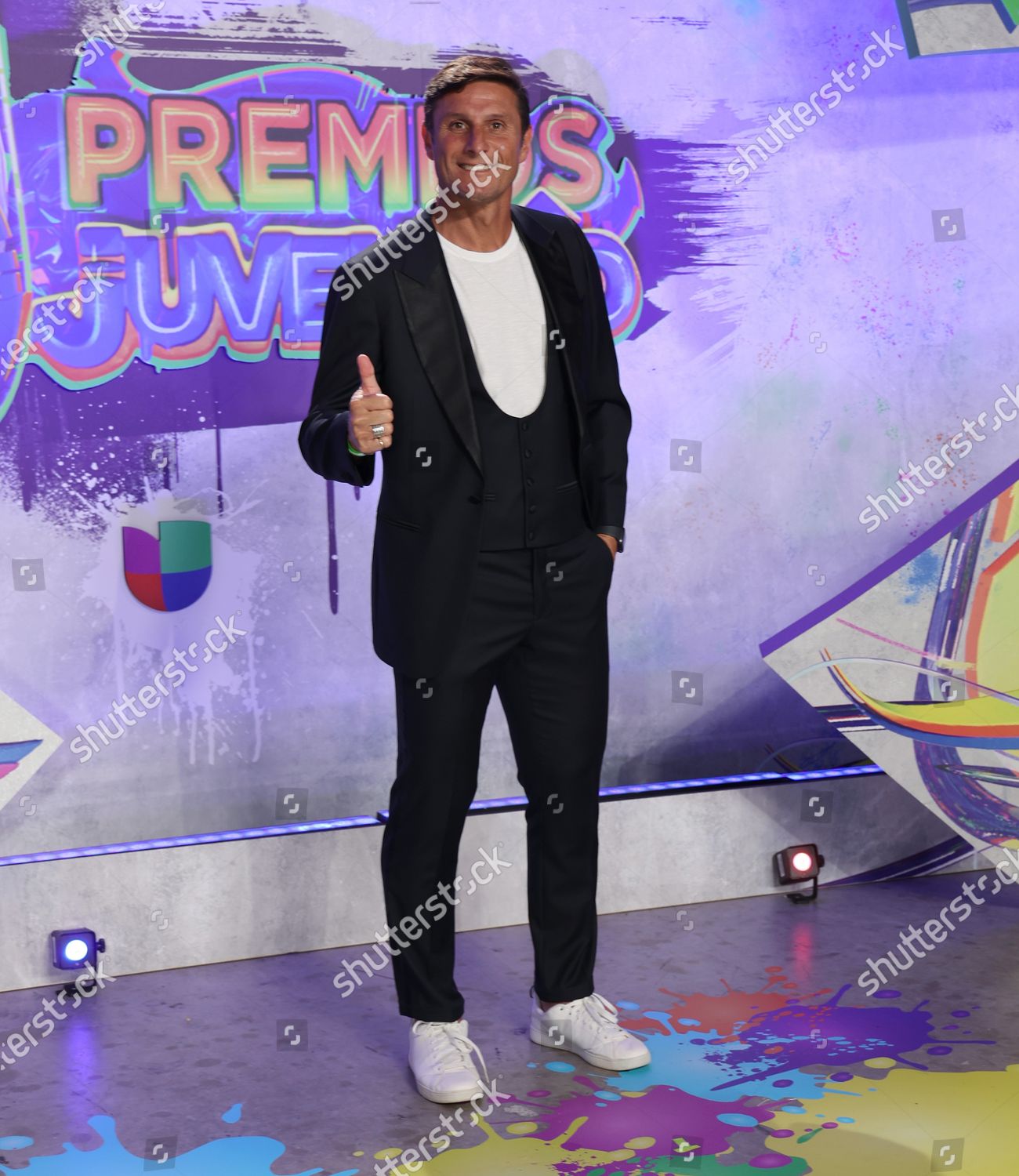 Javier Zanetti arrives 2021 Univisions Premios Juventud ...