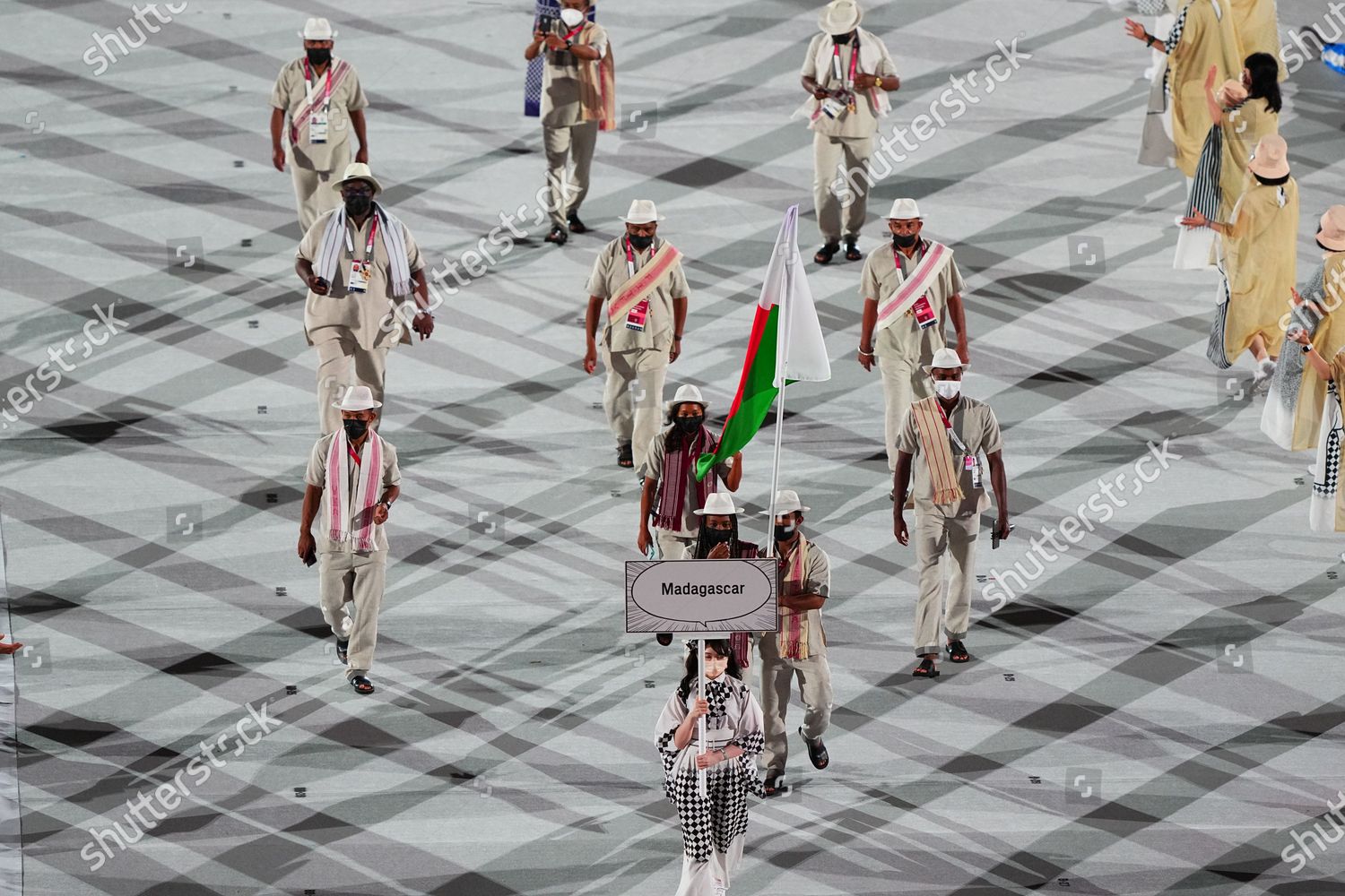 Olympic Delegation Madagascar Parade Into Olympic Editorial Stock Photo