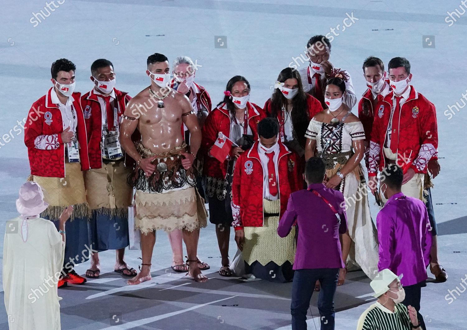 Athletes Ecuador Arrive Opening Ceremonies Tokyo Editorial Stock Photo