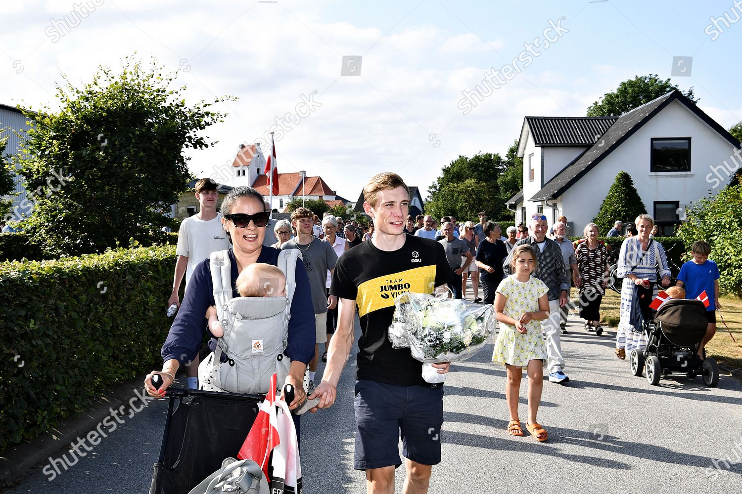 Jonas Vingegaard Walks His Girlfriend Trine Editorial Stock Photo ...