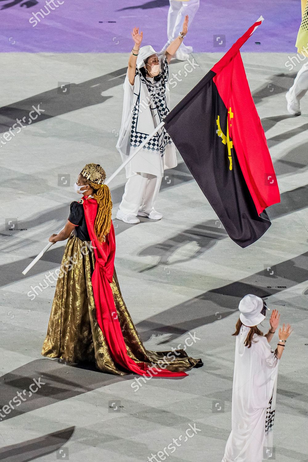 Flag Bearers Angola Their Delegation Parade Editorial Stock Photo