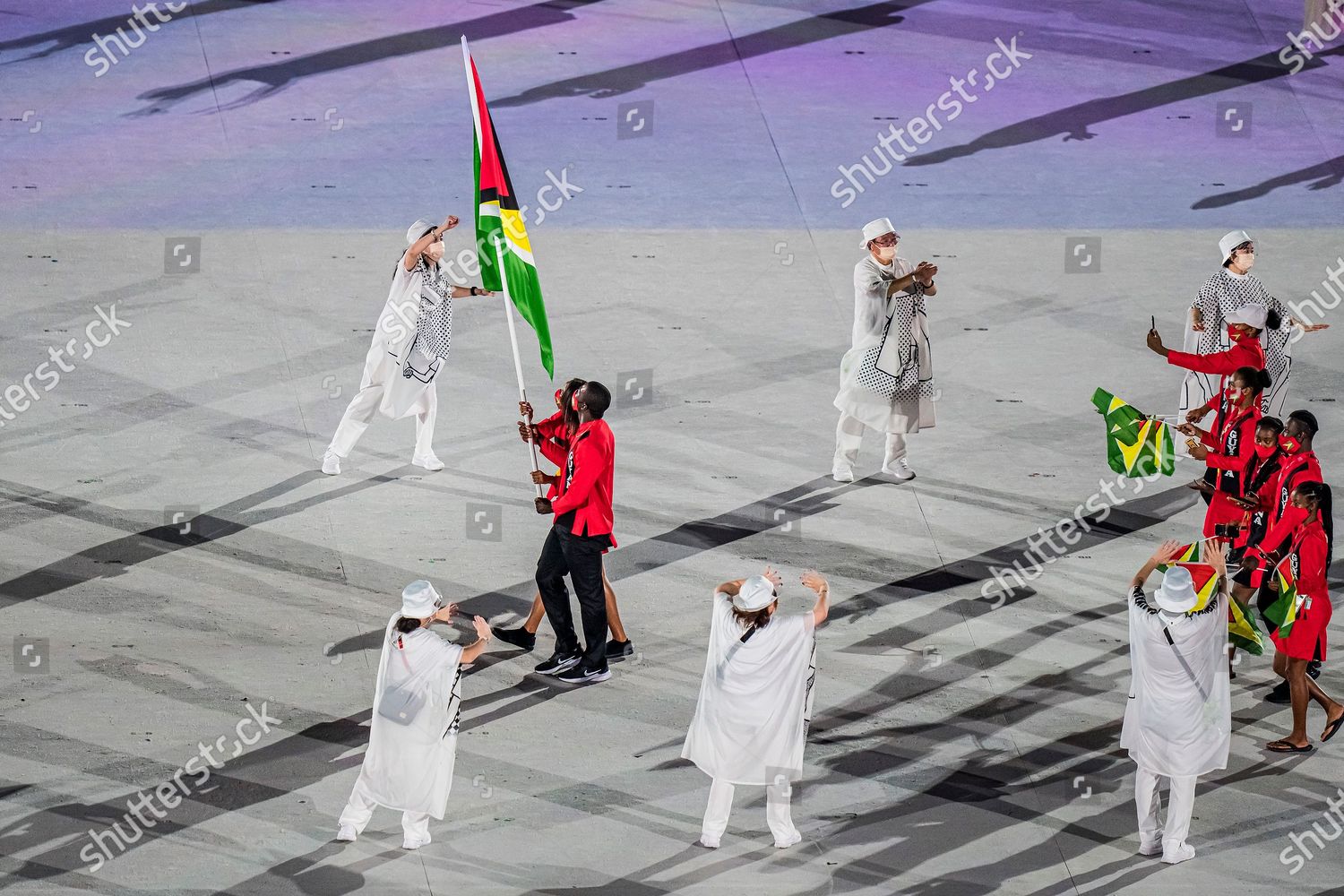 Flag Bearers Guyana Their Delegation Parade Editorial Stock Photo ...