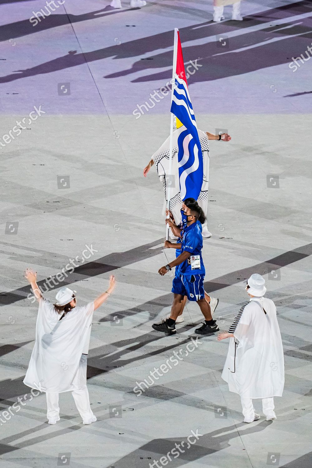 Flag Bearers Kiribati Their Delegation Parade Editorial Stock Photo ...