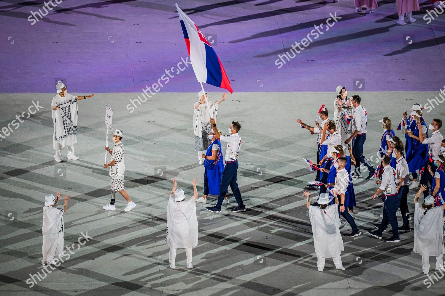 Flag Bearers Serbia Their Delegation Parade Editorial Stock Photo ...