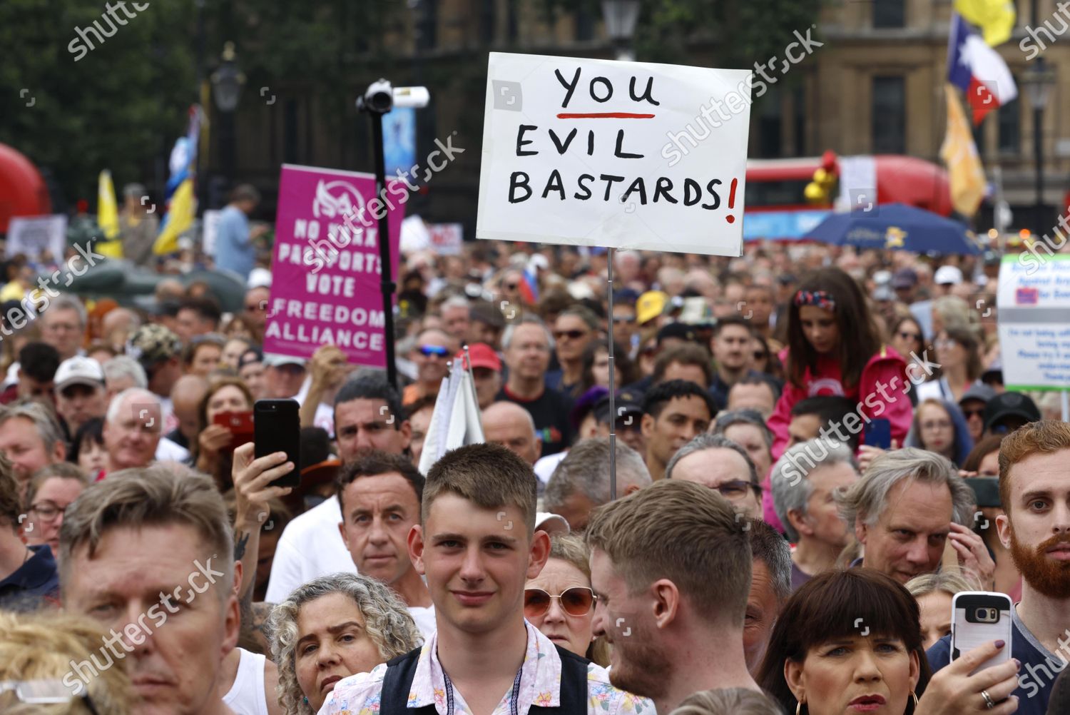 Thousands People Gather Trafalgar Square Protest Editorial Stock Photo