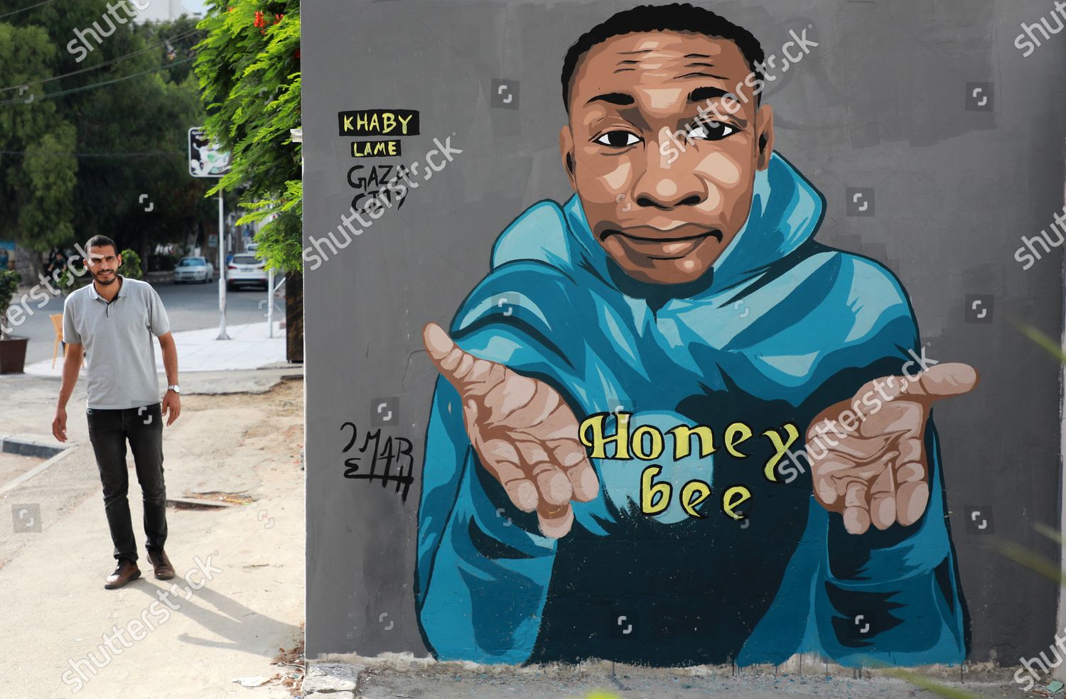 Mural By Khaby Lame Seen On Editorial Stock Photo - Stock Image