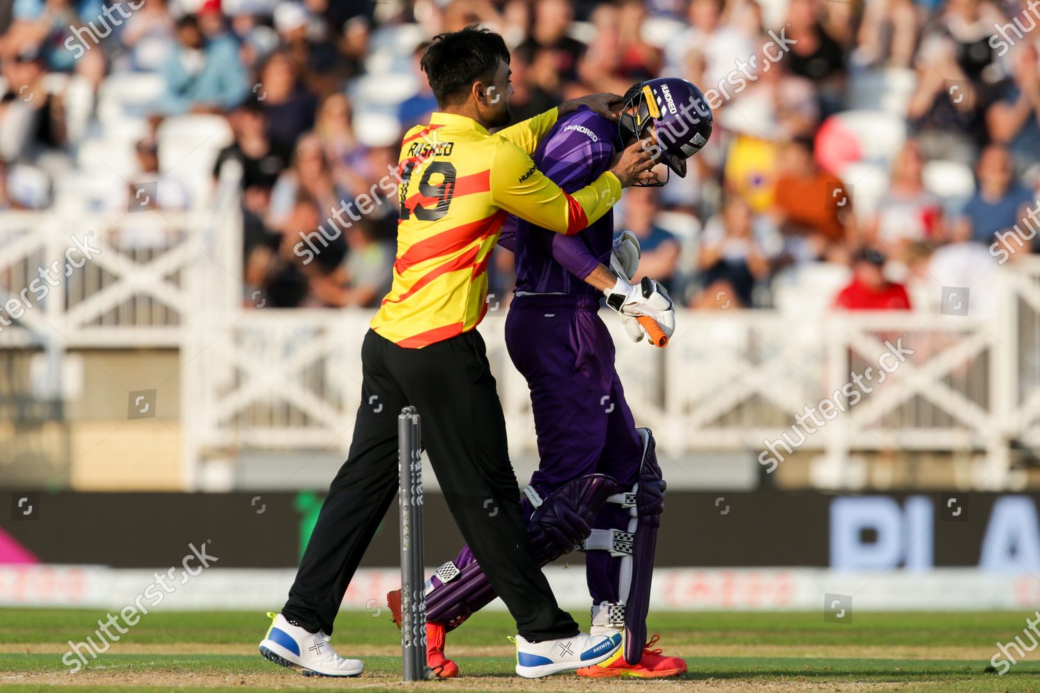 Rashid Khan Trent Rockets Celebrates Taking Editorial Stock Photo ...