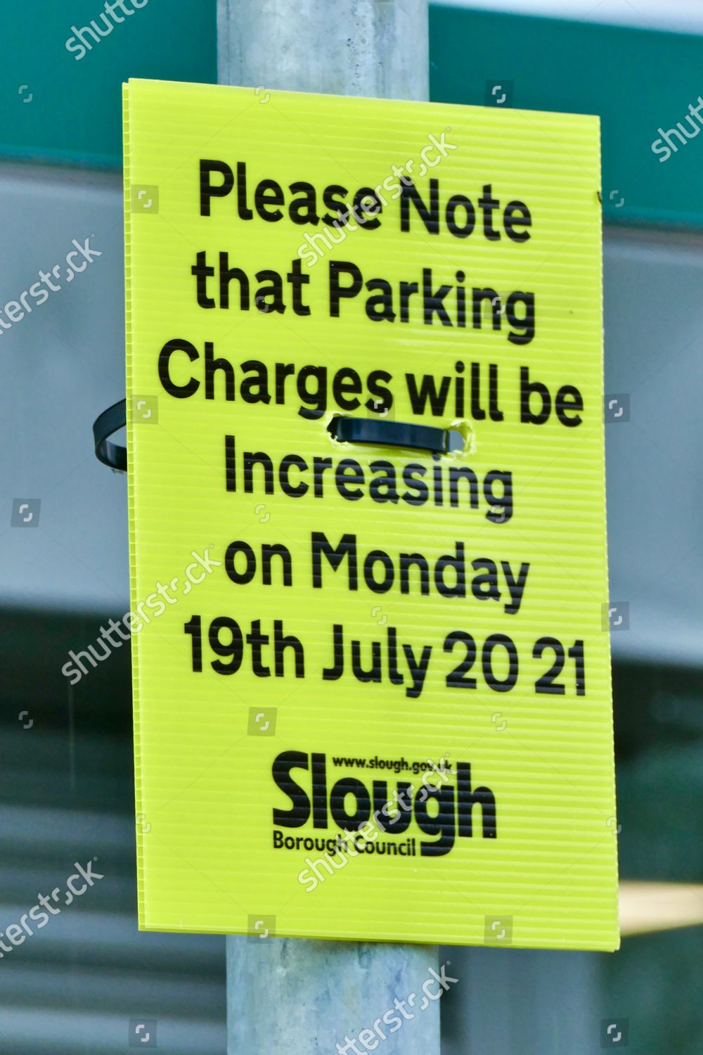 Slough Council Have Increased Parking Charges Editorial Stock Photo