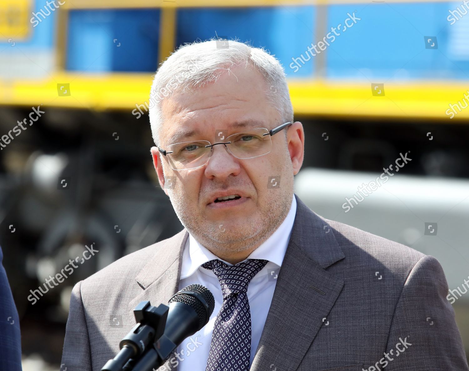 Minister Energy Ukraine Herman Halushchenko Speaks Editorial Stock 