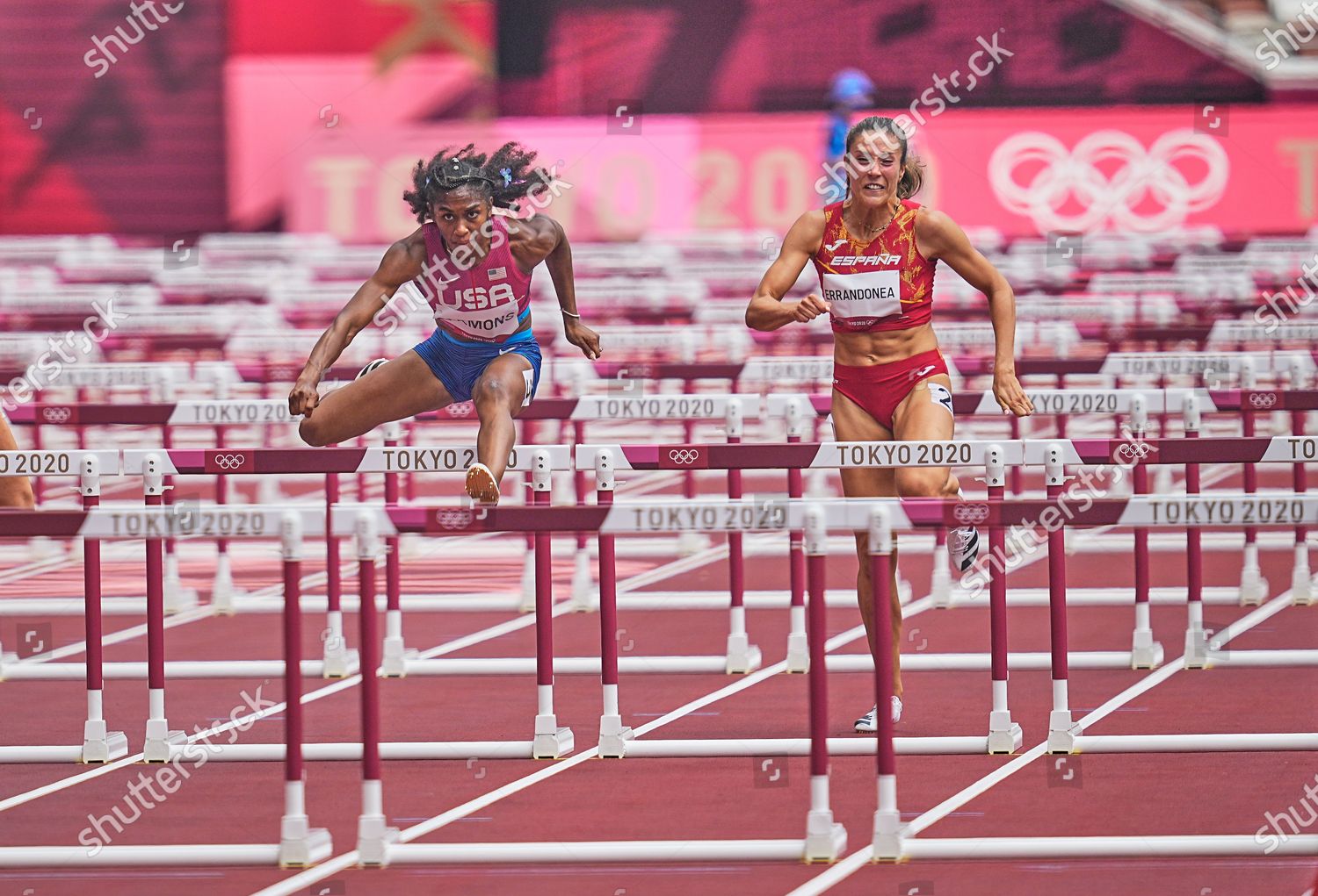 Christina Clemons Usa During 100 Meter Editorial Stock Photo - Stock